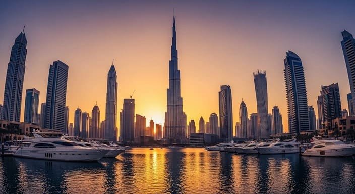  Dubai ao Entardecer: Símbolo de Crescimento Imobiliário